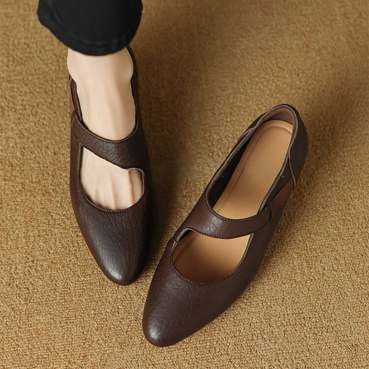Women's Leather Mary-Jane Heels