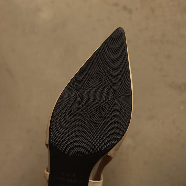 Women's Leather Slingback Heels