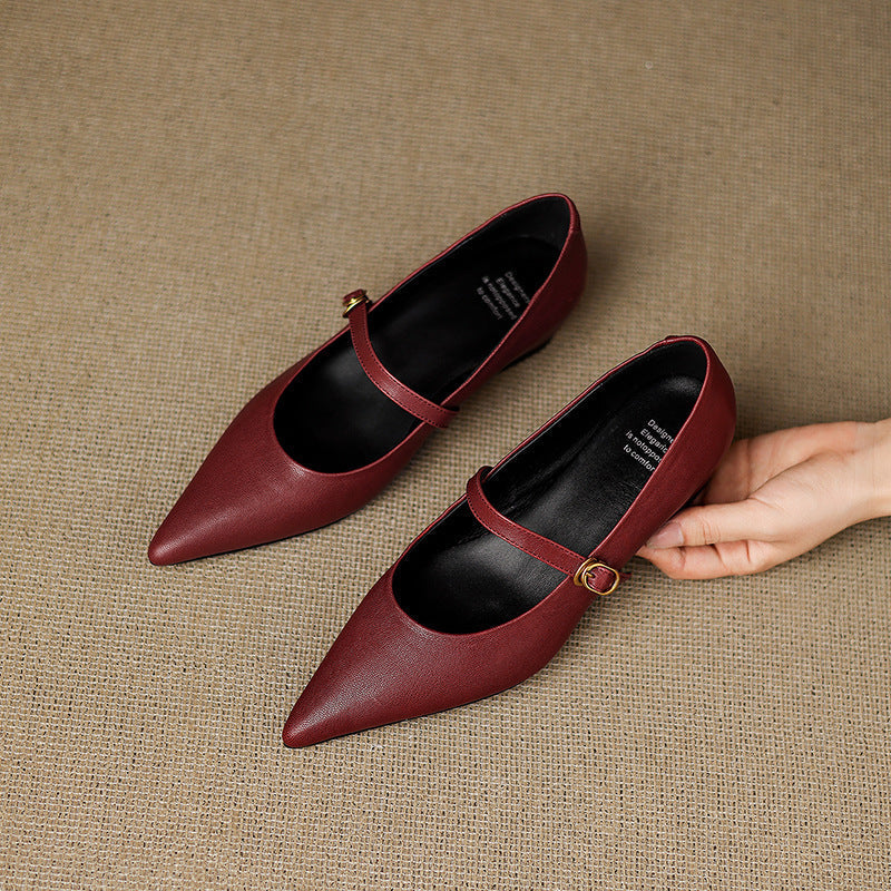 Women's Lambskin Leather Mary Janes