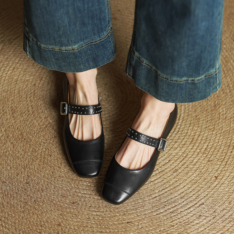 Women's Leather Mary Janes