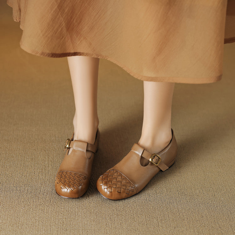 Women's Woven Leather Loafers