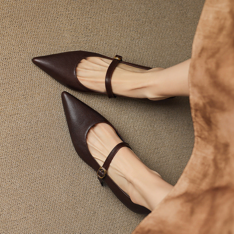 Women's Lambskin Leather Mary Janes