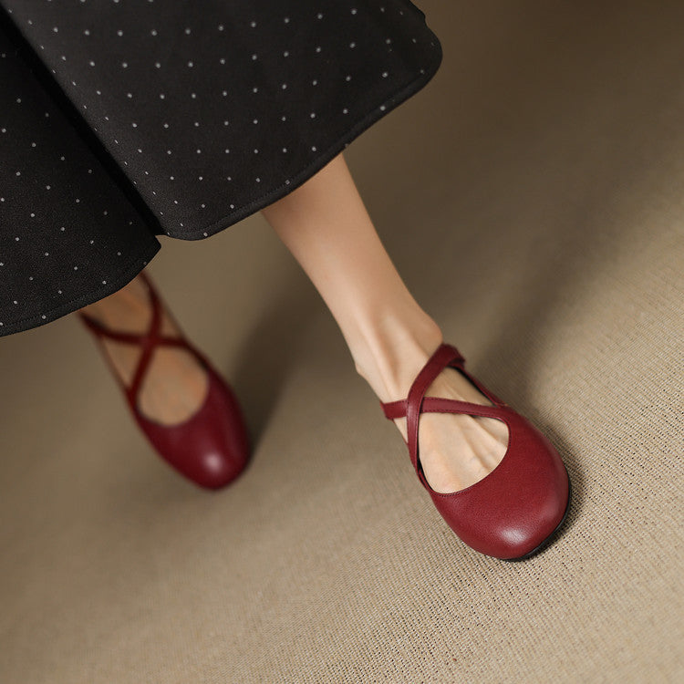 Ottavia™ | Cross-Strap Ballet Flats