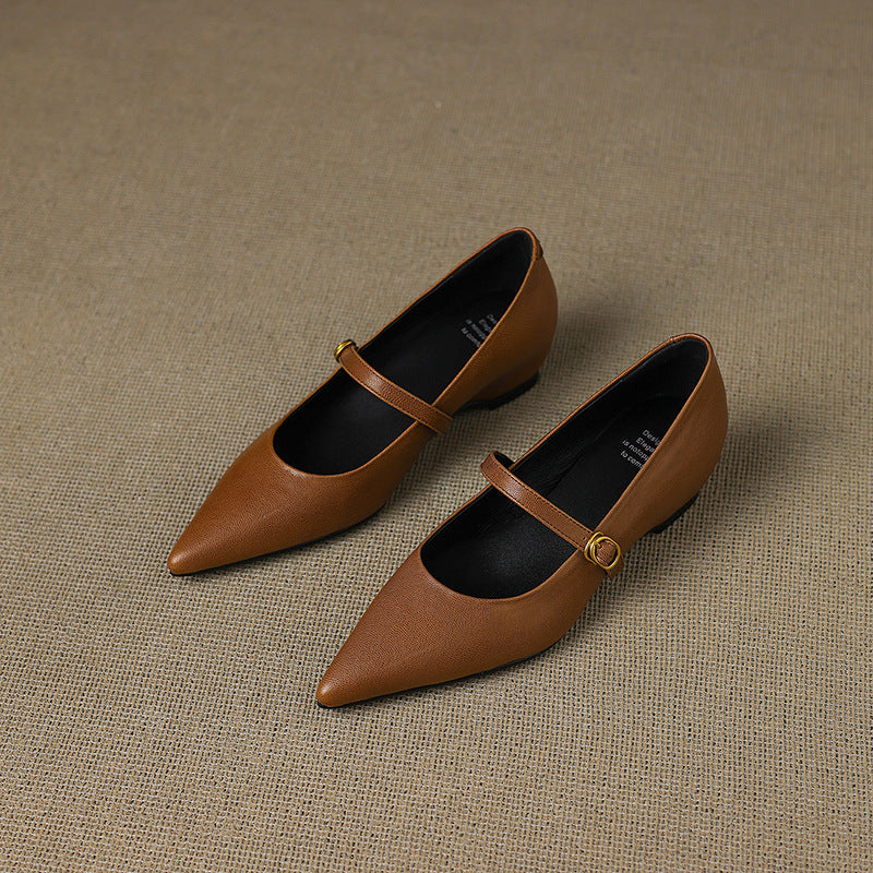 Women's Lambskin Leather Mary Janes