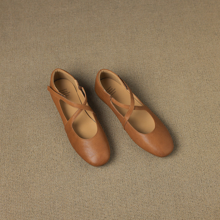 Ottavia™ | Cross-Strap Ballet Flats