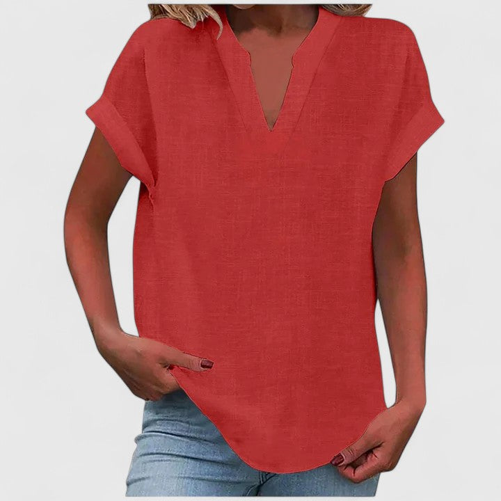 Comfortable V-Neck Blouse