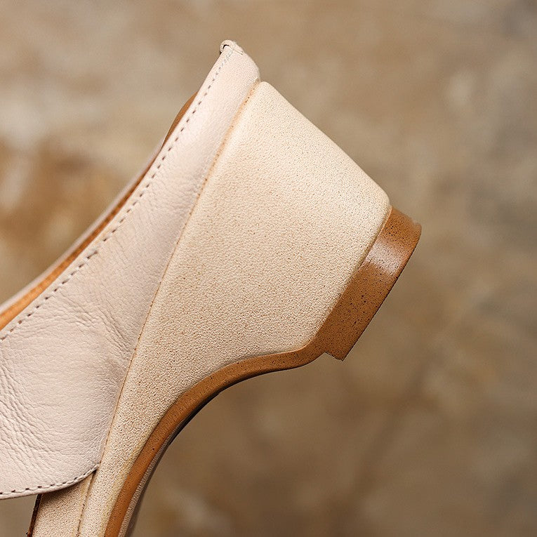 Women's Square-Toe Leather Mules