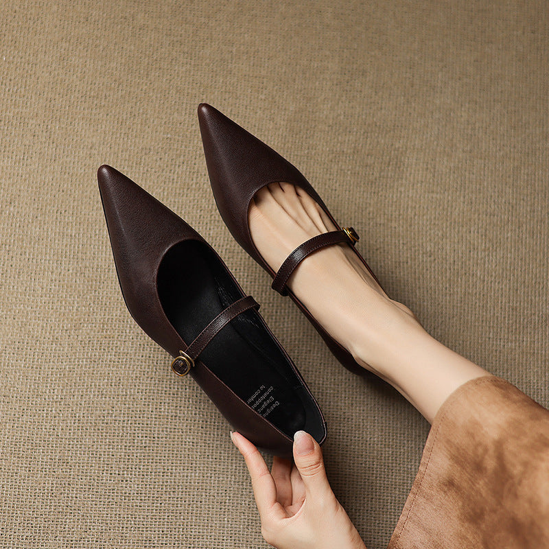 Women's Lambskin Leather Mary Janes