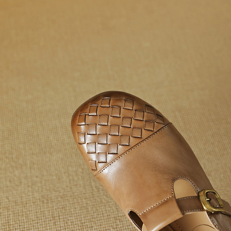 Women's Woven Leather Loafers
