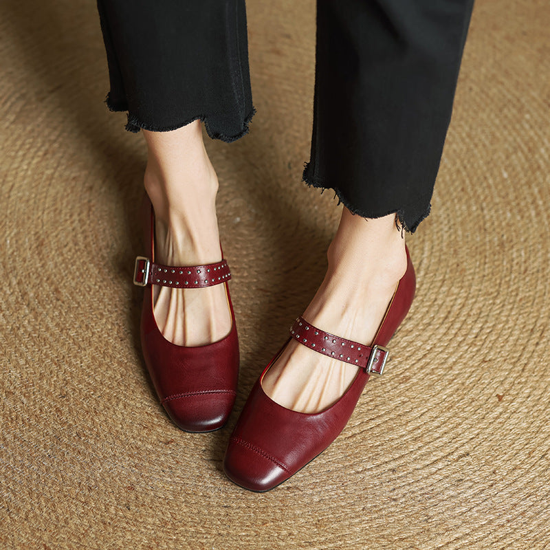 Women's Leather Mary Janes