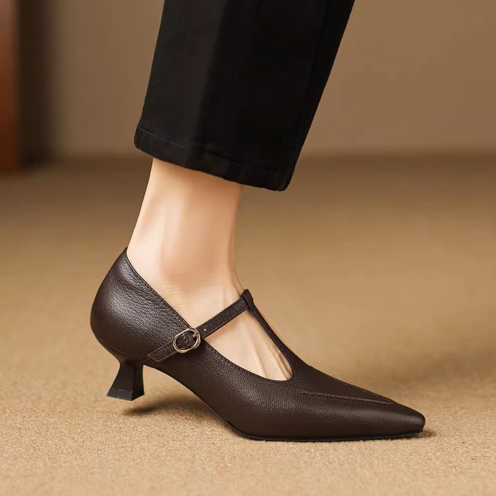 Fiorella™ | T-Strap Kitten Heel Pumps