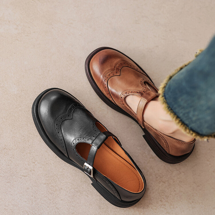 Women's Leather Mary Janes