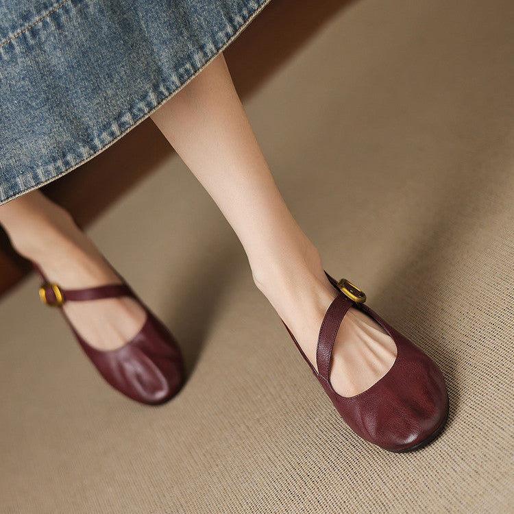 Glenara™ | Round-Toe Mary Jane Flat