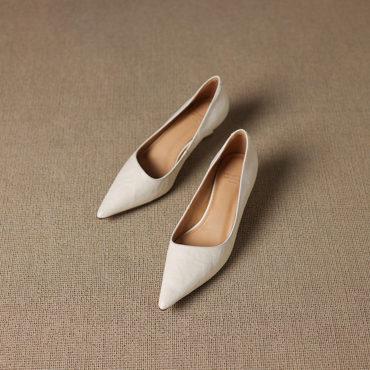 Women's Leather Low Pumps
