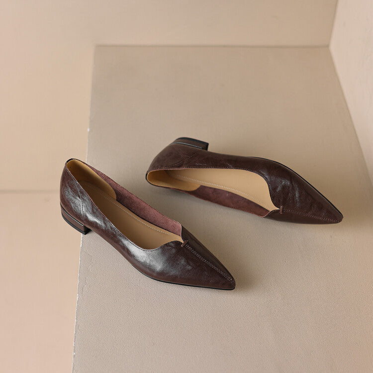 Women's Point Leather Flats