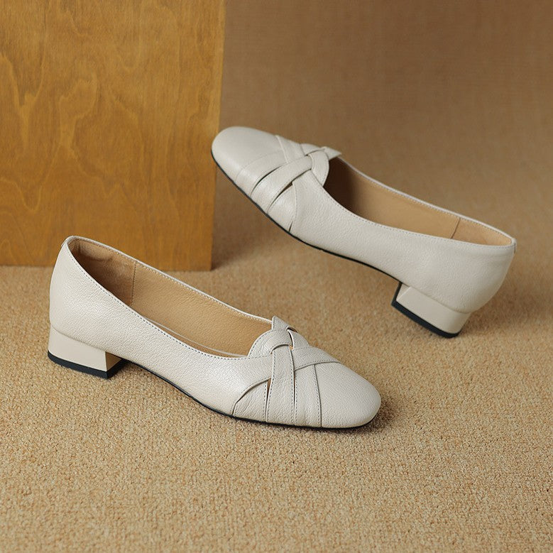 Women's Woven Leather Flats