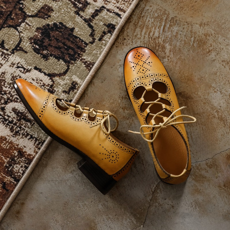 Women's Brogue Leather Oxfords