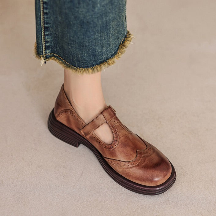 Women's Leather Mary Janes
