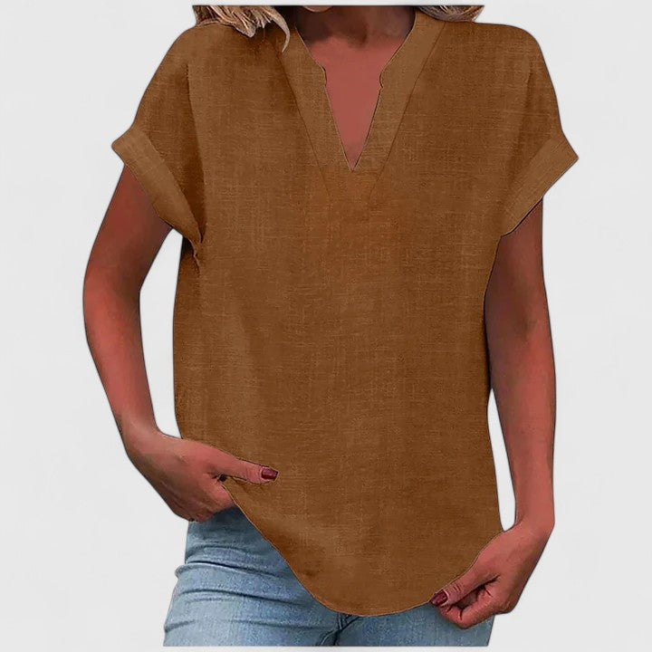 Comfortable V-Neck Blouse