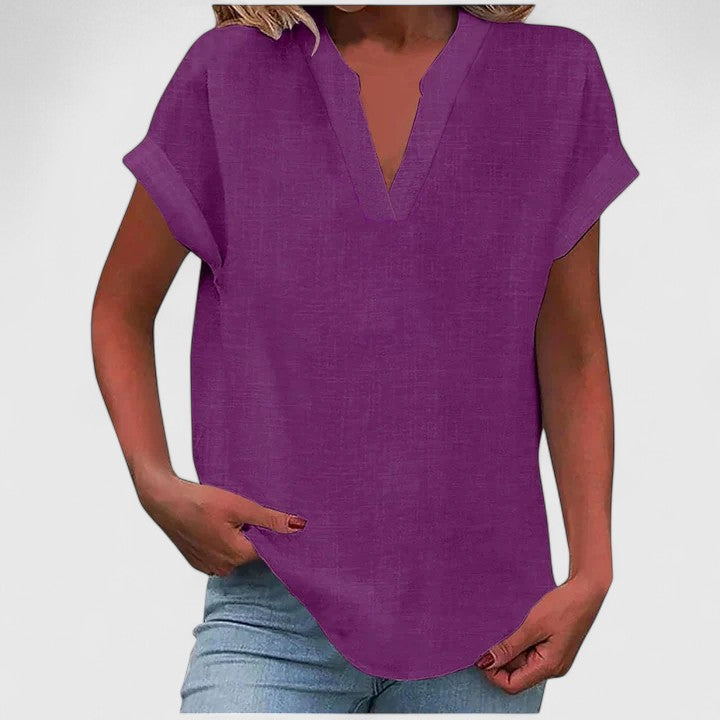 Comfortable V-Neck Blouse