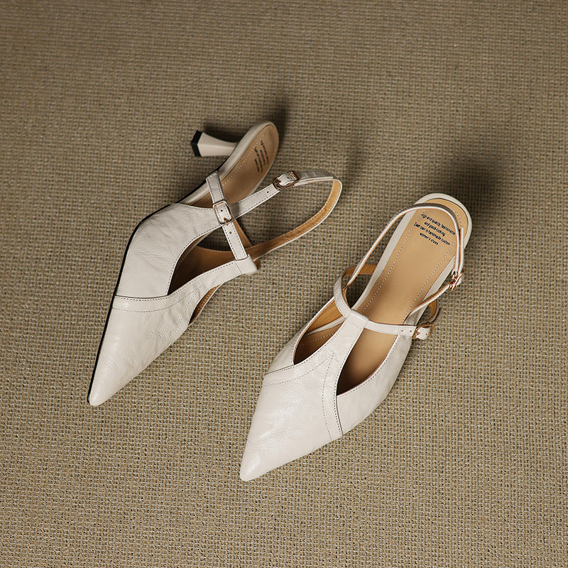 Women's Pointed Leather Heels