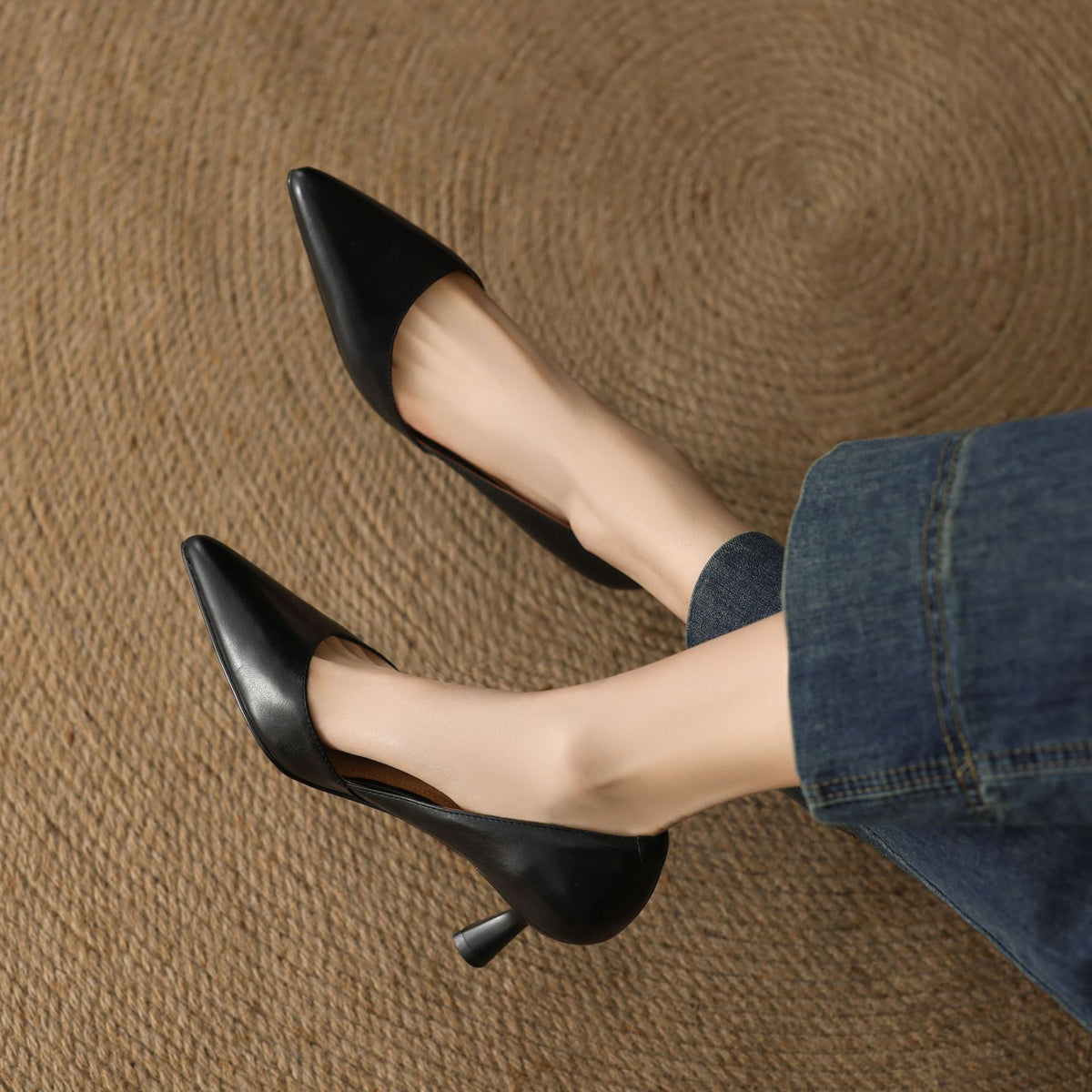 Women's Curve Leather Heels