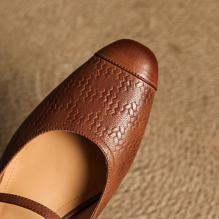 Women's Strap Leather Mules