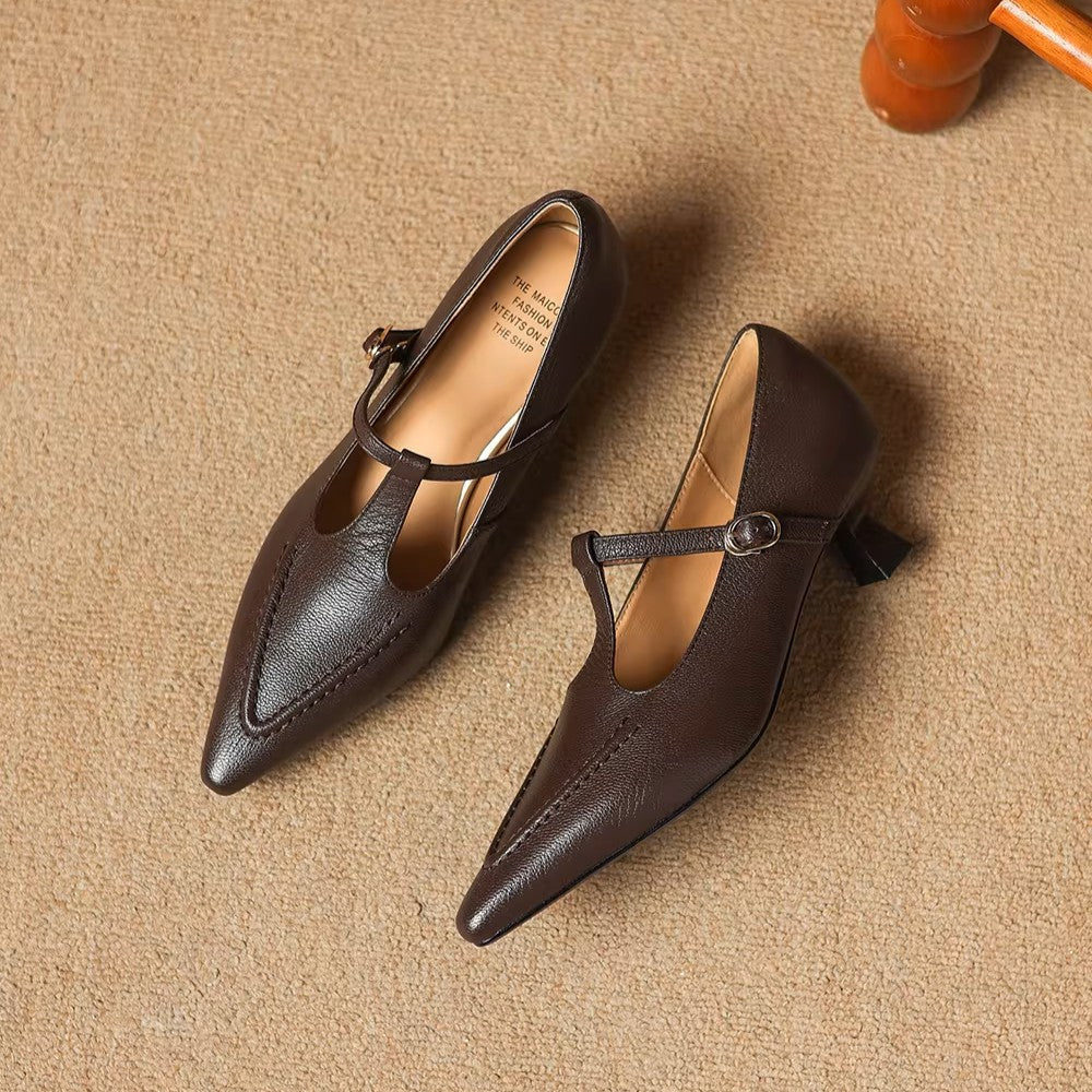 Fiorella™ | T-Strap Kitten Heel Pumps
