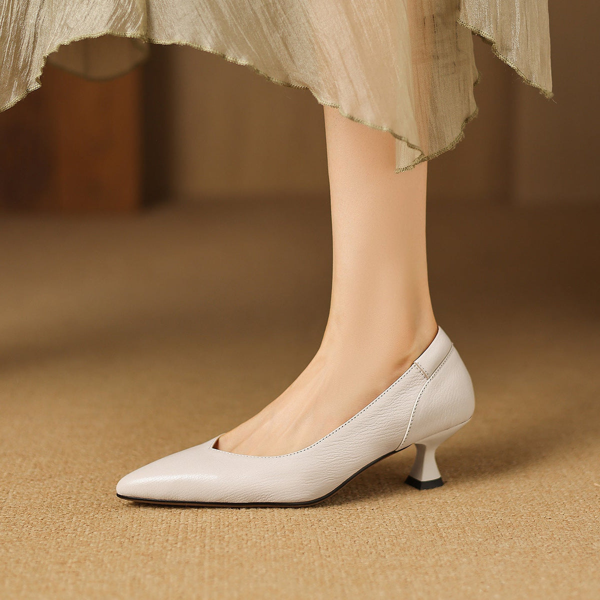 Women's Sculpt Leather Pumps