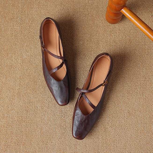 Women's Leather Mary Janes