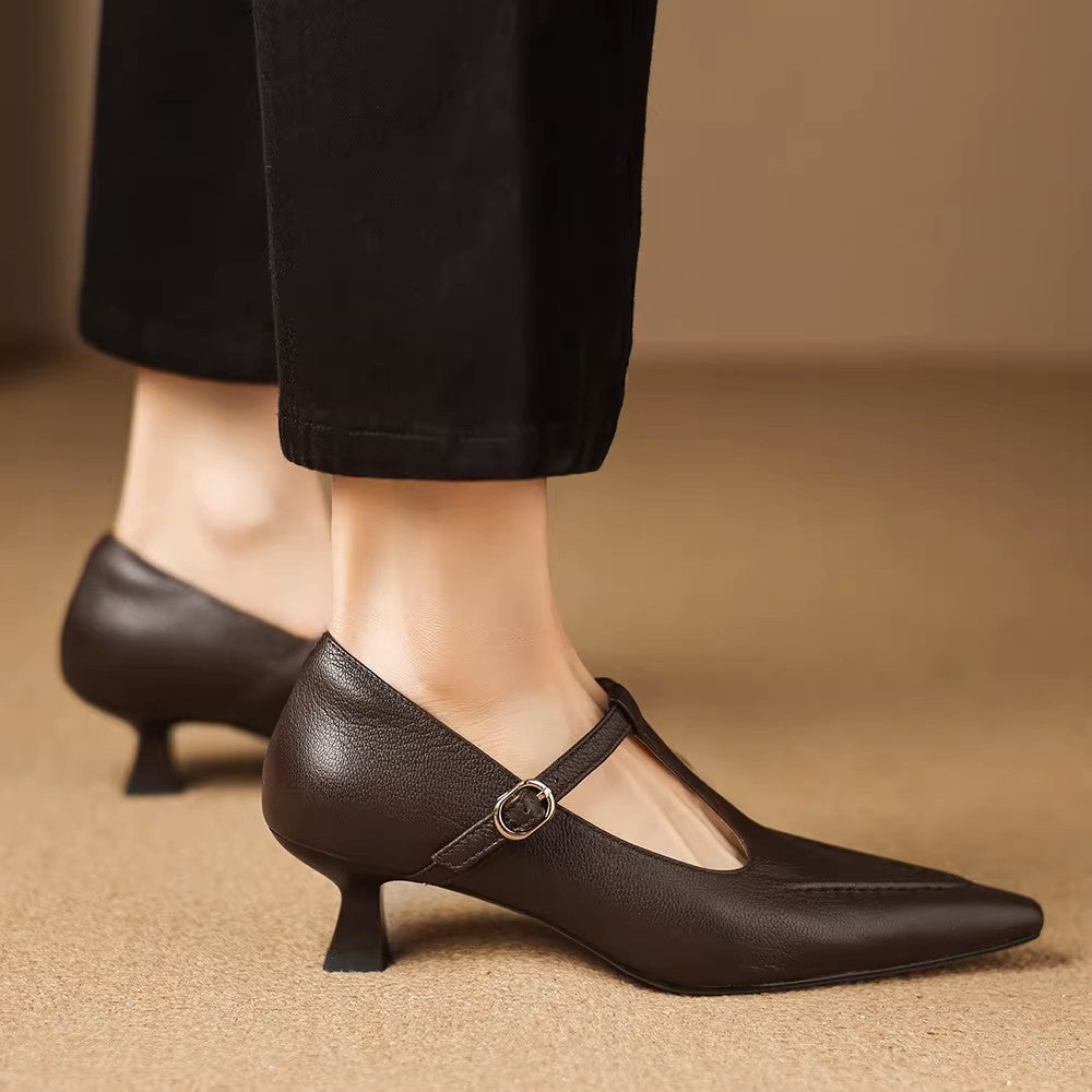 Fiorella™ | T-Strap Kitten Heel Pumps