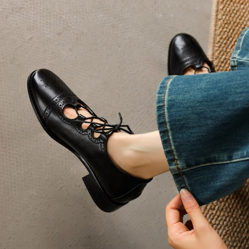 Women's Brogue Leather Oxfords