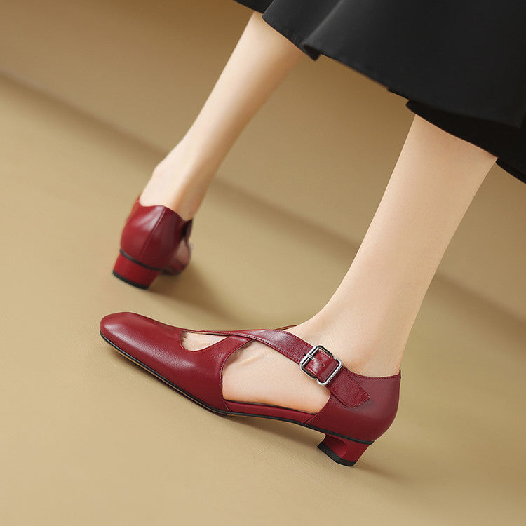 Women's D'Orsay Leather Heels