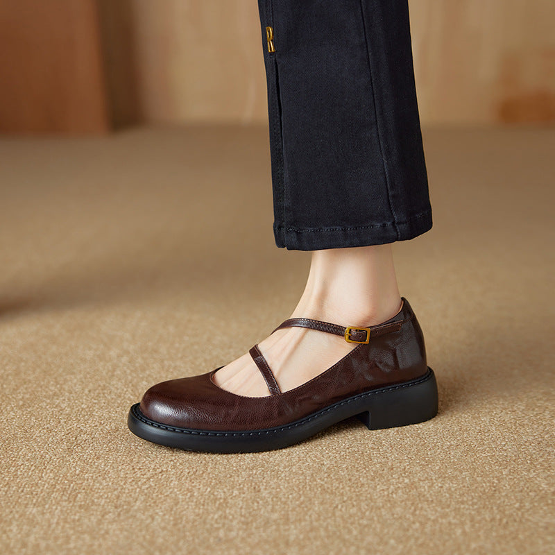 Women's Leather Mary Janes