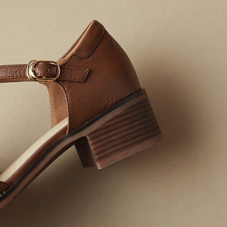 Women's Roman Leather Heels