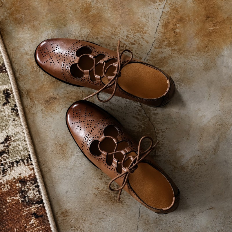Women's Brogue Leather Oxfords