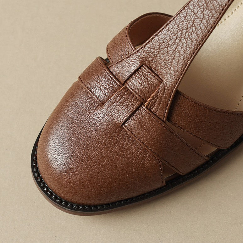 Women's Roman Leather Heels