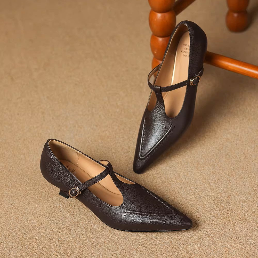 Fiorella™ | T-Strap Kitten Heel Pumps