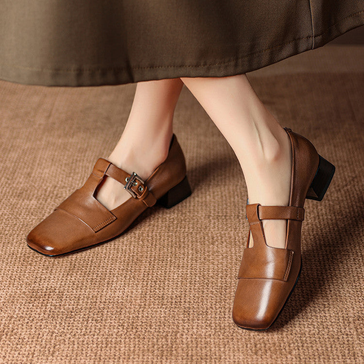 Kellaway™ | T-Strap Block Heel Pumps