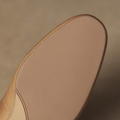 Women's Leather Block Heels