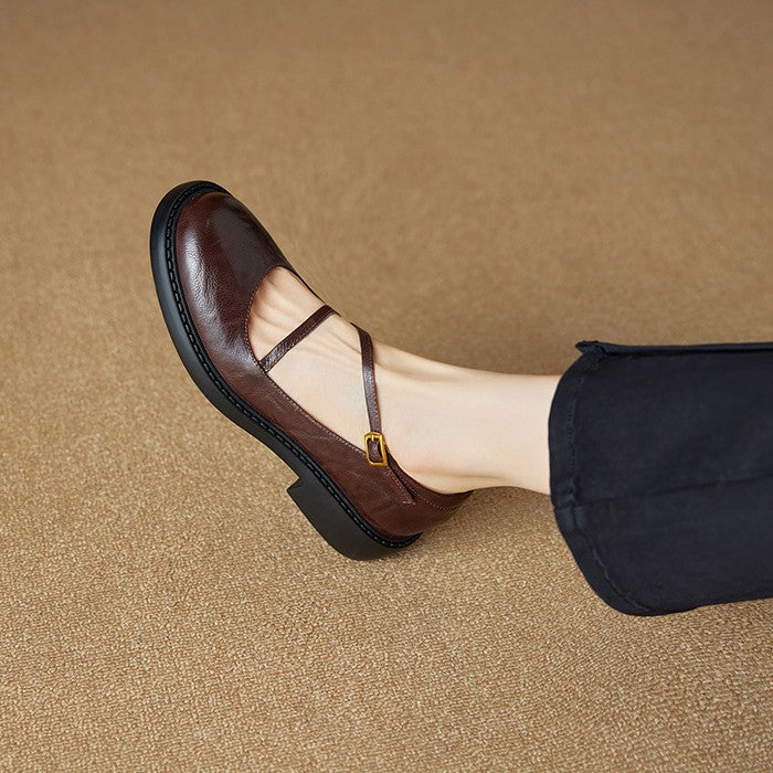Women's Leather Mary Janes