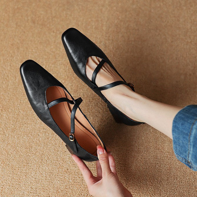 Women's Leather Mary Janes