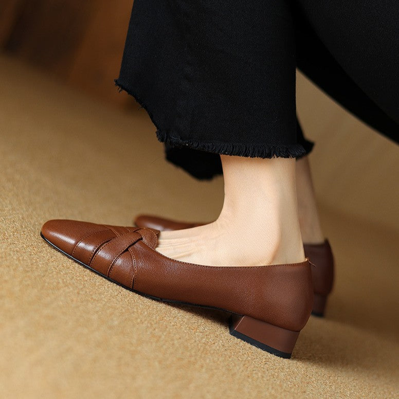 Women's Woven Leather Flats