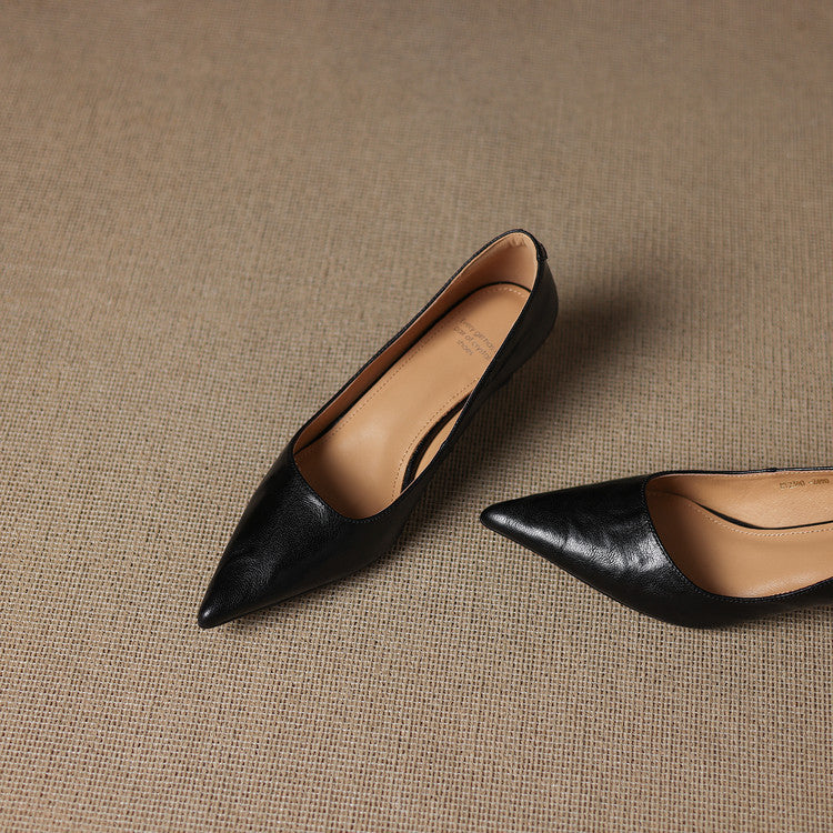 Women's Leather Low Pumps