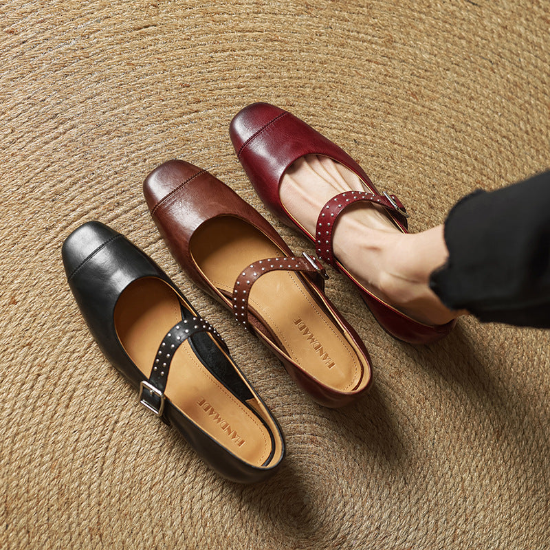 Women's Leather Mary Janes