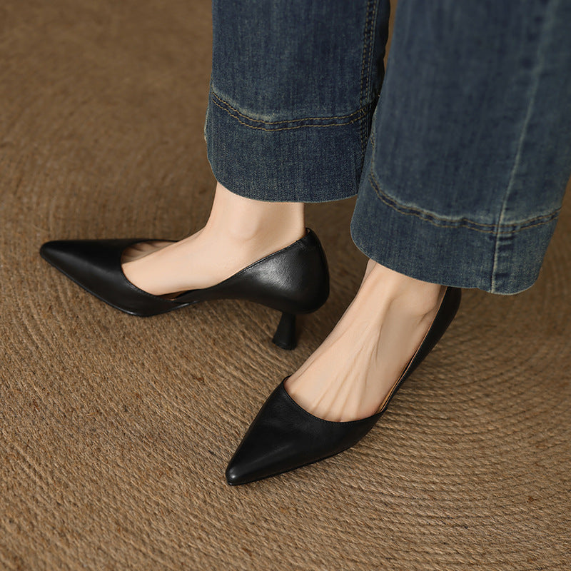 Women's Curve Leather Heels