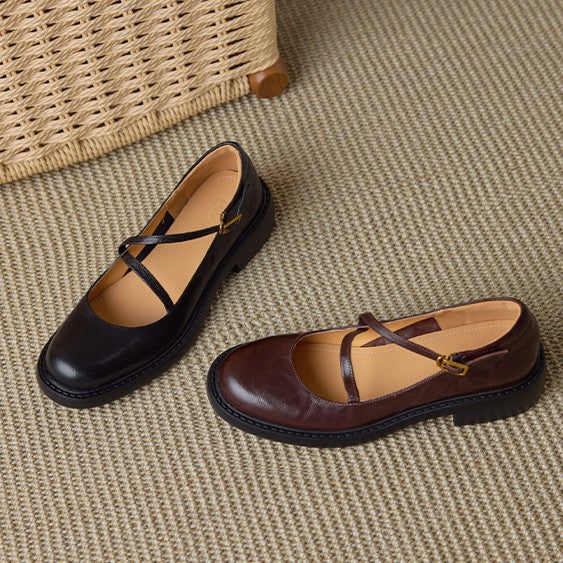 Women's Leather Mary Janes