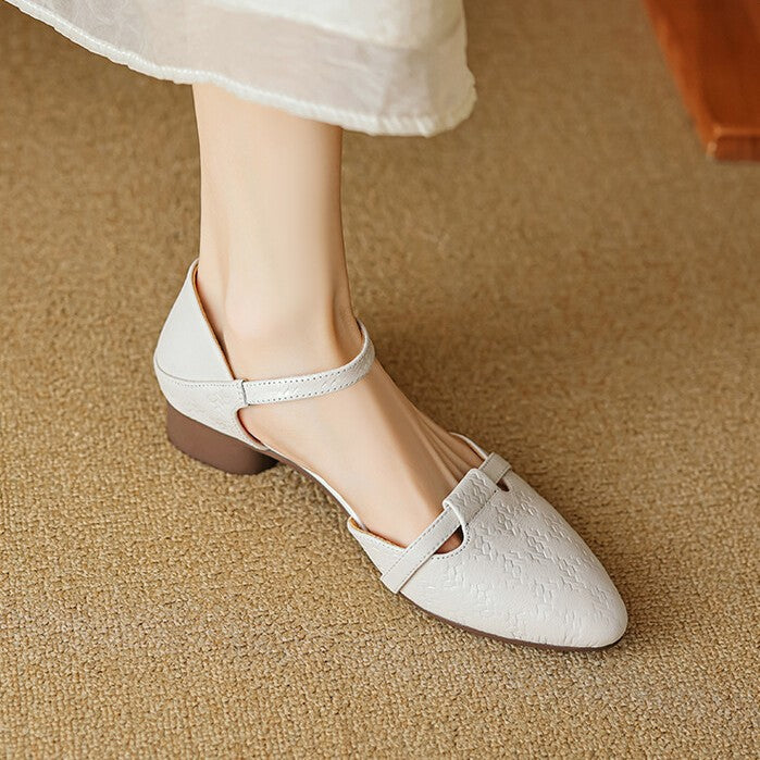Women's Woven Leather Mary-Janes