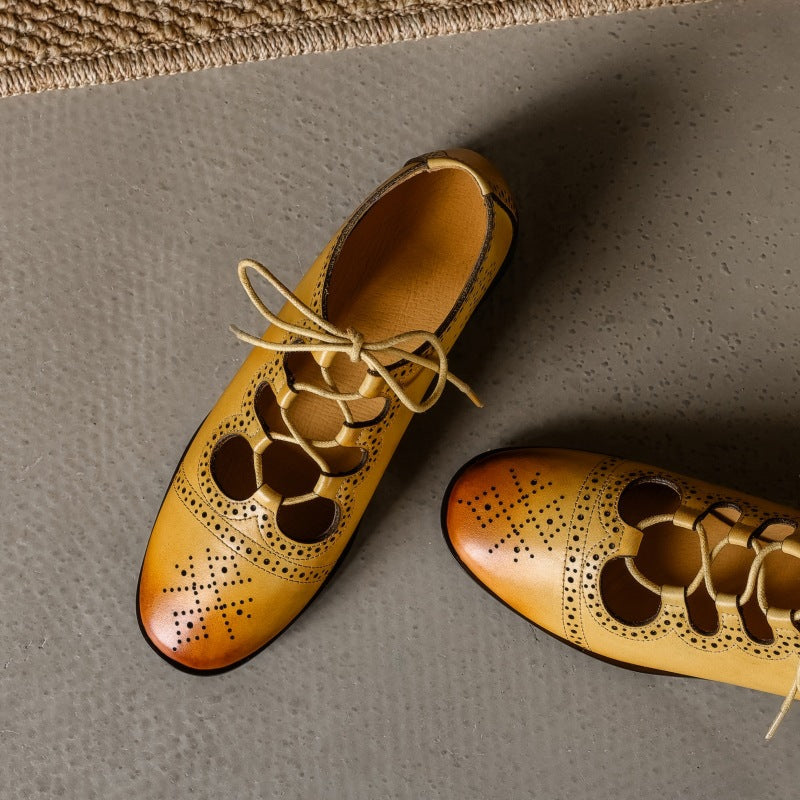 Women's Brogue Leather Oxfords
