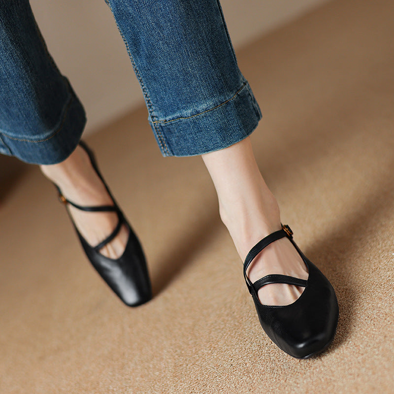 Women's Leather Mary Janes